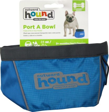 Bol pour chien ou chat transportable, pour la nourriture ou l'eau Outward hound 48 oz